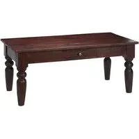 Tristo Rectangular Coffee Table with Drawer - Dark Mango