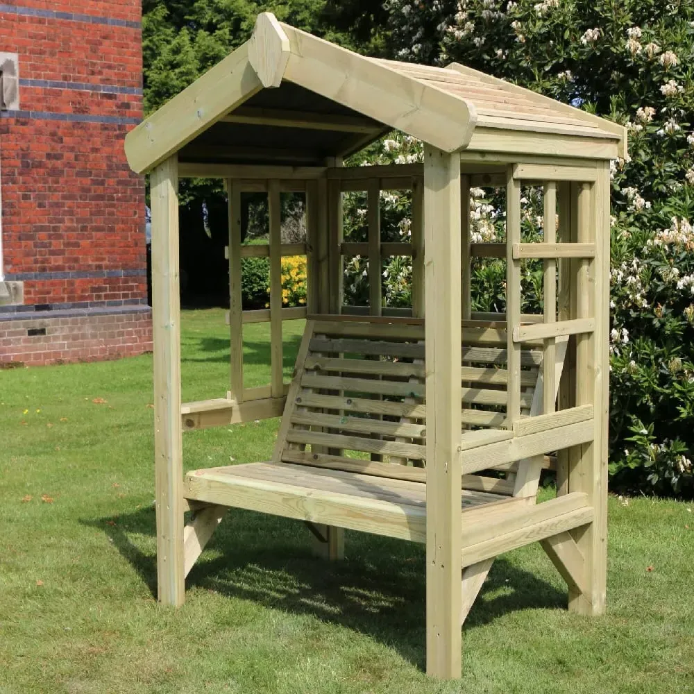 Tromin Small Garden Bench - Natural image