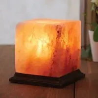 Trox Box Salt Table Lamp - Orange, Wood
