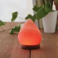 Trox Teardrop Salt Table Lamp - Orange, Wood