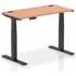 Troy 120cm Adjustable Laptop Desk with Black Legs - Beech