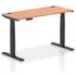 Troy 140cm Adjustable Laptop Desk - Black, Beech