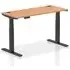 Troy 140cm Adjustable Laptop Desk - Black, Oak
