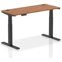 Troy 140cm Adjustable Laptop Desk - Black, Walnut