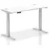Troy 140cm Adjustable Laptop Desk - Silver, White