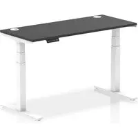 Troy 140cm Adjustable Laptop Desk - White, Black