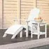 Troy Garden HDPE Armchair with Footstool and Table - White