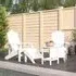 Troy Garden HDPE Armchairs with Footstools and Table - White