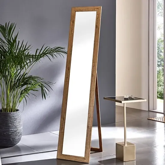 Truckee Floor Standing Cheval Mirror - Oak