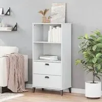 Truro 2 Shelf Bookcase - White, Pine Wood