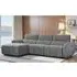 Truro L-Shaped Corner Sofa with Electric Recliner - Charcoal