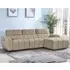 Truro L-Shaped Corner Sofa with Electric Recliner - Mocha