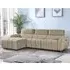 Truro L-Shaped Corner Sofa with Electric Recliner - Mocha