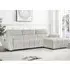 Truro L-Shaped Corner Sofa with Electric Recliner - Silver