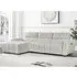 Truro L-Shaped Corner Sofa with Electric Recliner - Silver