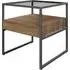 Tucson Clear Glass Side Table with Drawer - Clear, Wood