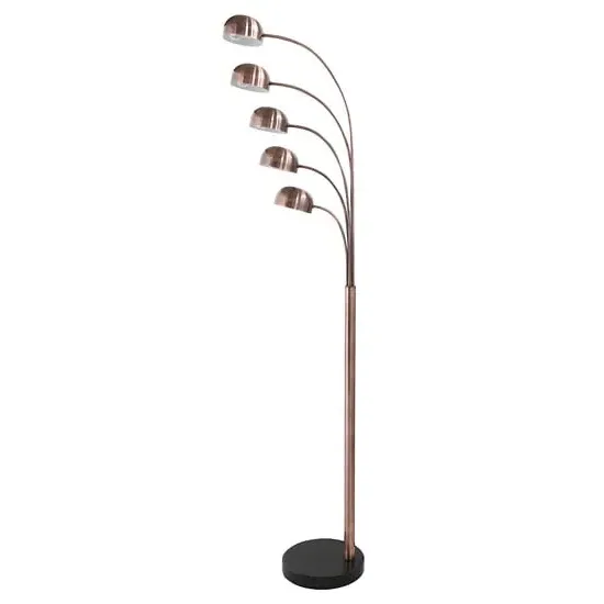 Tupelo Floor Lamp with Adjustable Arms - Brown, Marble image