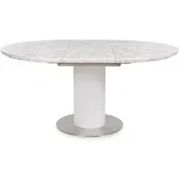 Tupelo Round Extendable Dining Table - White, Wood