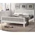 Turin King Size Bed Frame - White, Hevea Hardwood