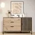 Turin Wooden Sideboard with 3 Drawers - Artisan Oak