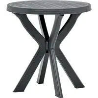 Turlock Round Bistro Table - Anthracite, Plastic