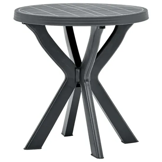 Turlock Round Bistro Table - Anthracite, Plastic image