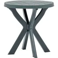 Turlock Round Bistro Table - Green, Plastic