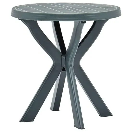 Turlock Round Bistro Table - Green, Plastic