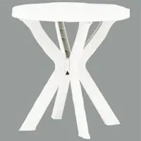 Turlock Round Bistro Table - White, Plastic