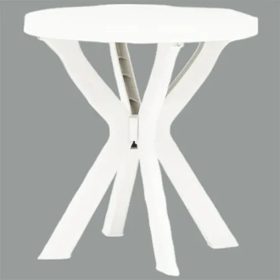Turlock Round Bistro Table - White, Plastic