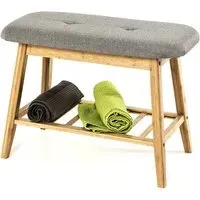 Turlock Shoe Storage Bench - Grey, Bamboo