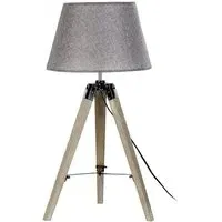 Tuscany Table Lamp - Grey, Wood