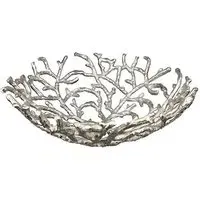 Twigs Large Decorative Bowl - Antique Silver, Aluminium