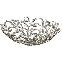 Twigs Small Decorative Bowl - Antique Silver, Aluminium