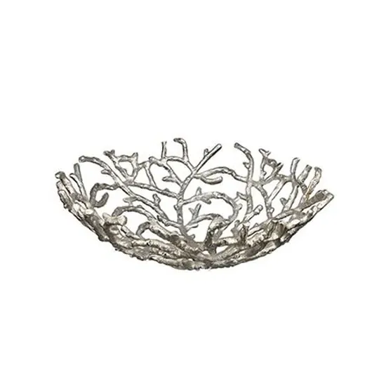 Twigs Small Decorative Bowl - Antique Silver, Aluminium image