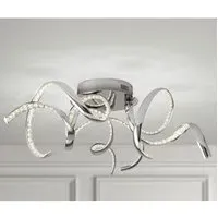Twirls LED Ceiling Light - Chrome, Crystal