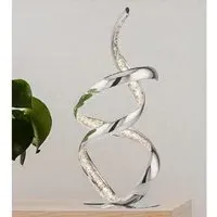 Twirls LED Table Lamp - Chrome, Crystal