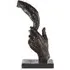 Two Hands Poly Design Sculpture - Antique Bronze, Grey