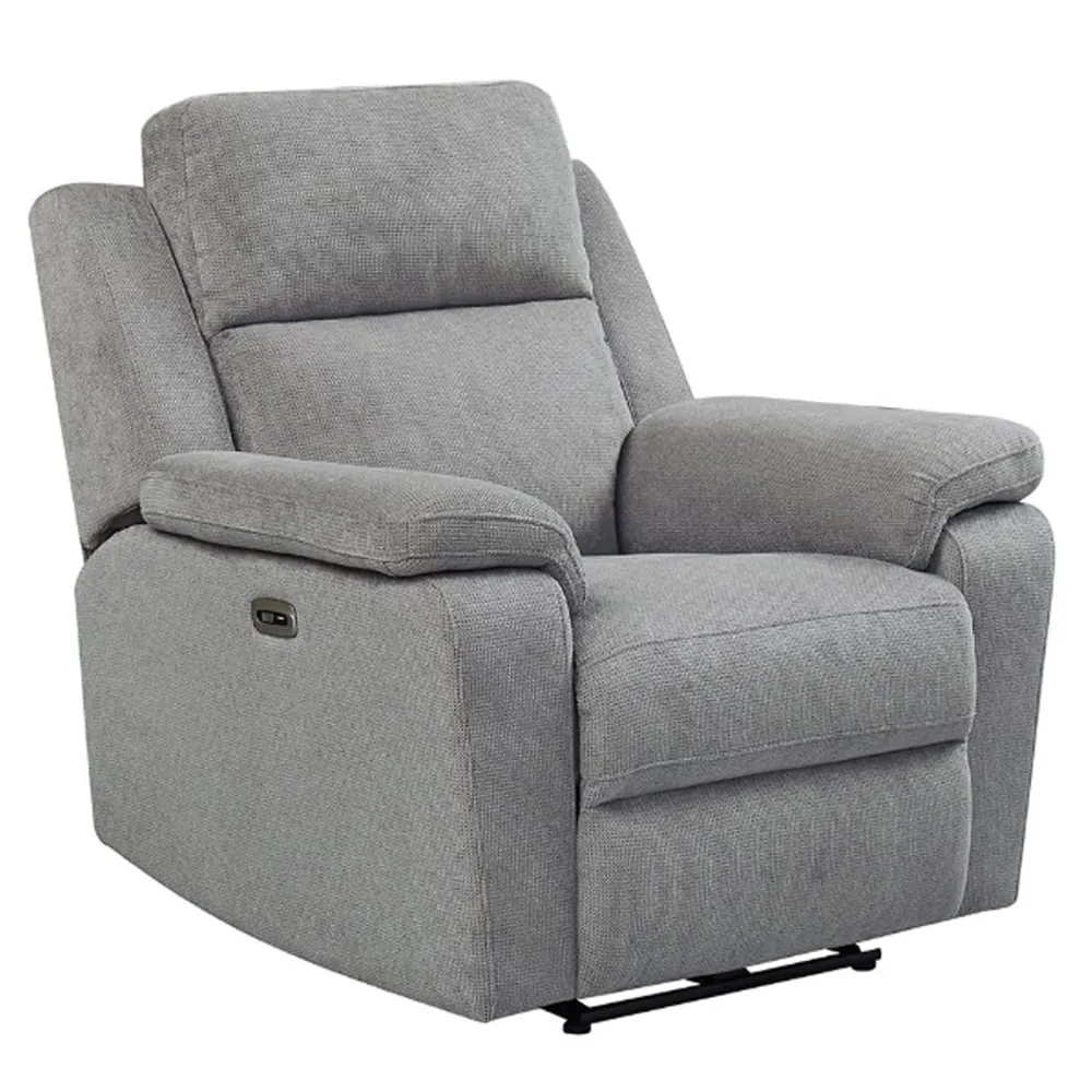 Tyrone 1-Seater Electric Recliner Sofa - Stone, Fabric image