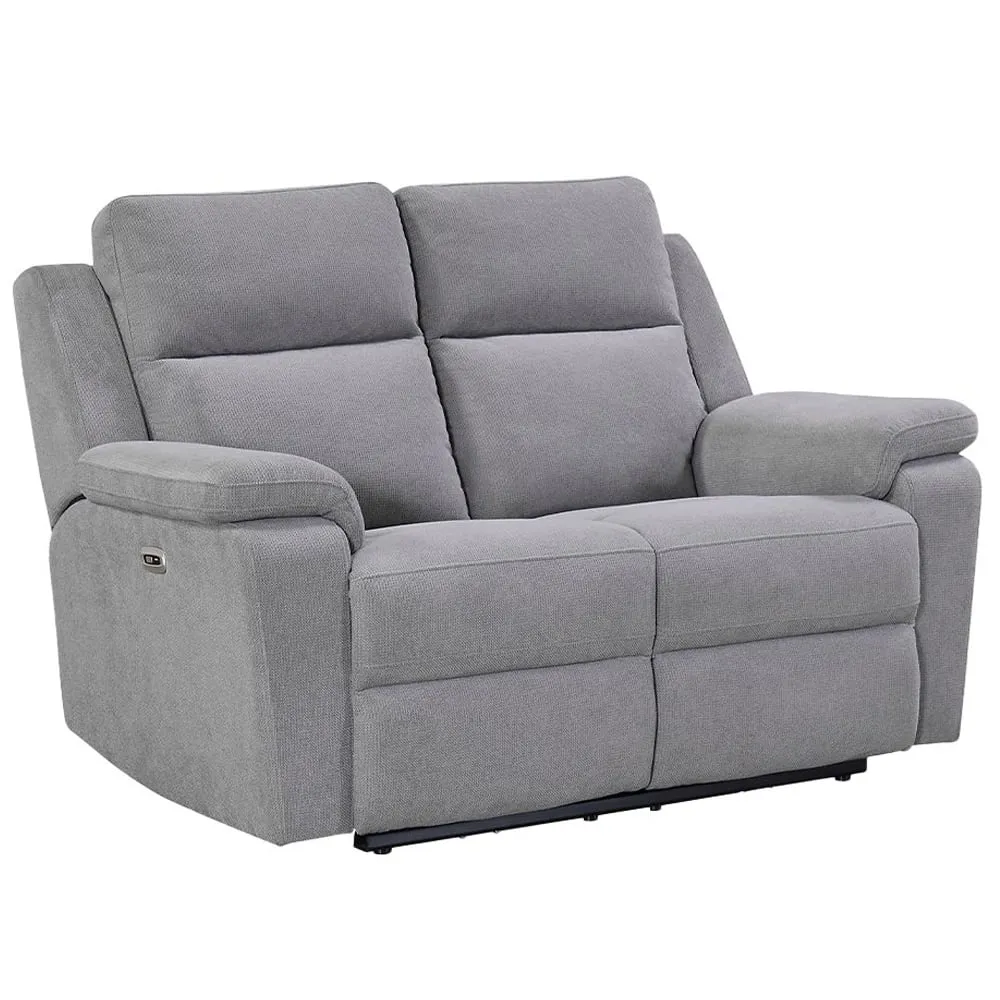Tyrone 2-Seater Electric Recliner Sofa - Stone, Fabric