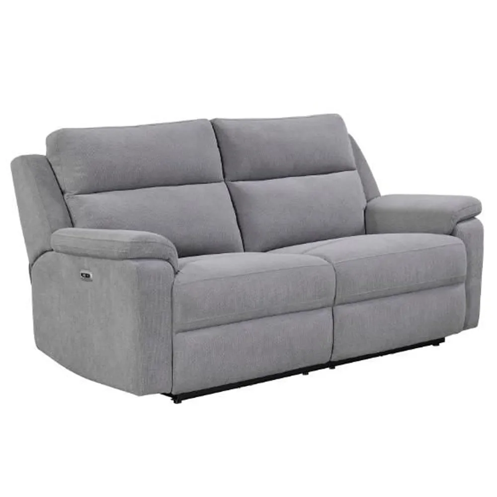 Tyrone 3-Seater Electric Recliner Sofa - Stone, Fabric
