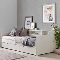 Tyson Guest Bed with Trundle - White, Pine