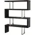 Ulmos 4-Tier Shelving Unit with Steel Frame - Black, Elm Wood