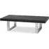 Ulmos Coffee Table with U-Shaped Base - Black, Elm Wood