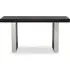 Ulmos Console Table with U-Shaped Base - Black, Elm Wood