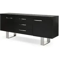Ulmos Sideboard with U-Shaped Base - Black, Elm Wood