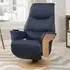 Ulster Electric Recliner Chair - Navy, Faux Leather