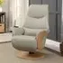 Ulster Electric Recliner Chair - Pale Grey, Faux Leather