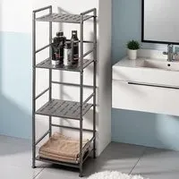 Umatilla 4-Shelf Metal Shelving Unit - Anthracite