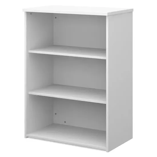 Upton Bookcase with 2 Shelves - White, MDF